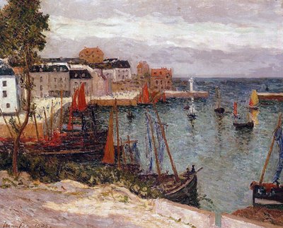 The Port of Sauzon, Belle-Isle, Brittany, 1905 by Maxime Emile Louis Maufra